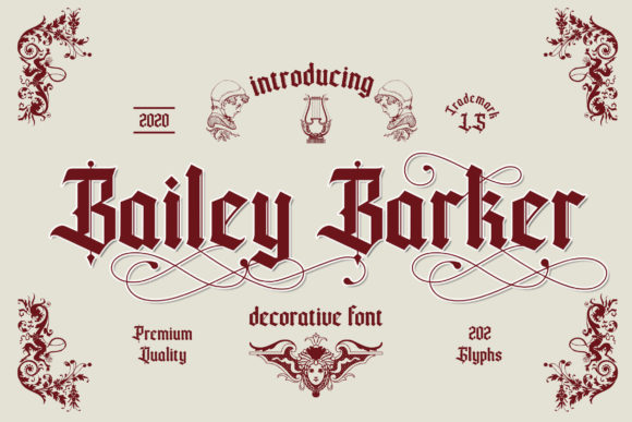 Bailey Barker: A Bold Blackletter Font for Handmade Creators