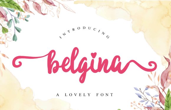 Belgina Handwritten Font for Wedding Invitations & Crafts