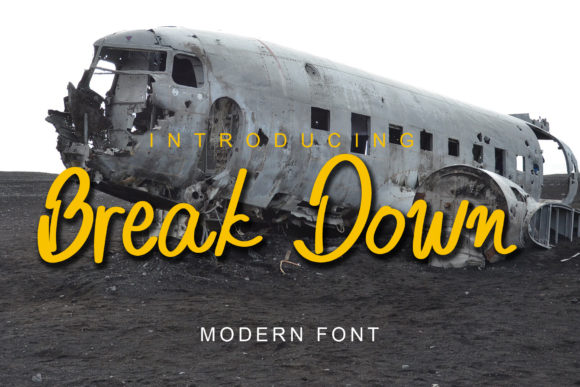 Break Down Font: Festive Handwritten Script for Small Business Branding