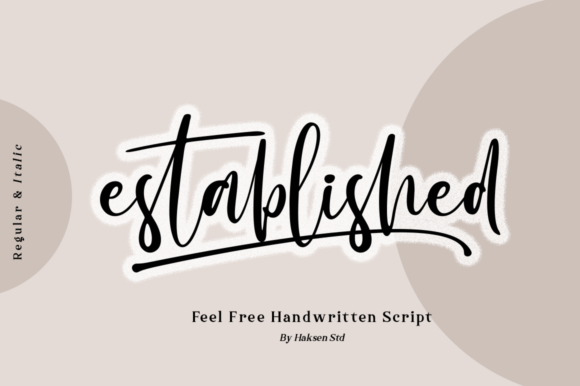 Established: A Stylish Handwritten Font for Brand Personality