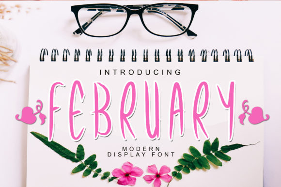 February Font: A Narrow Sans Serif for Valentine’s Day & Teaching Projects