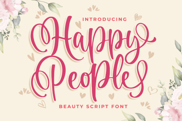 Happy People: A Flowing Handwritten Font for Branding