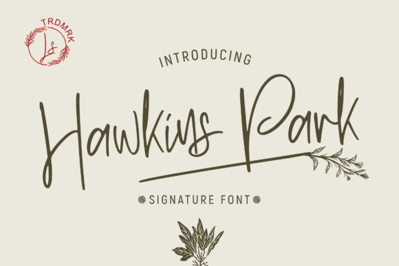 Hawkins Park Script Handwritten Font for Branding