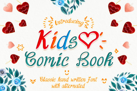 Kids Comic Book: A Joyful Handwritten Font for Creative Projects