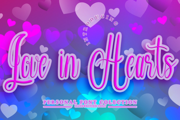 Love in Hearts Script Font for Elegant Digital Branding