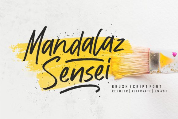 Mandalaz Sensei: A Brushed Script Handwritten Font for Editorial Warmth