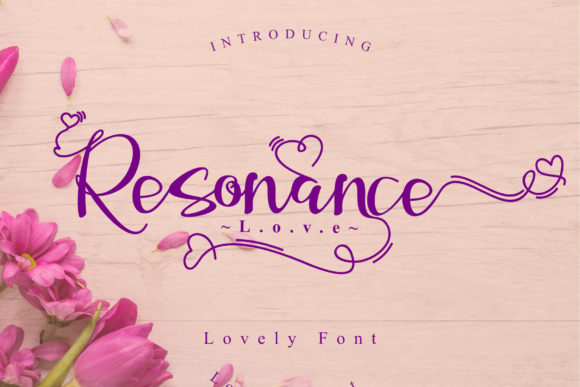Resonance Love: A Romantic Script Handwritten Font for Editorial Warmth