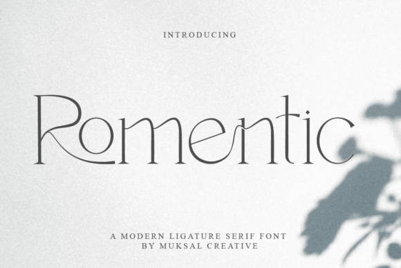 Romentic Serif Font for Elegant Brand Identity