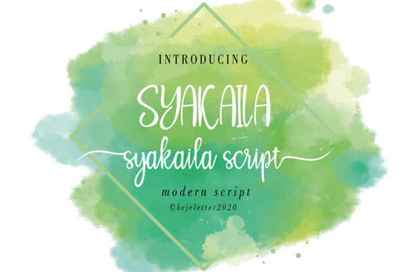 Syakaila: A Modern Script Handwritten Font for Makers