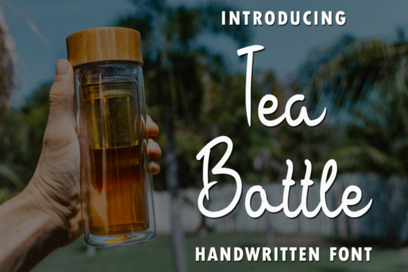 Tea Bottle Font – Sweet Handwritten Script for Makers