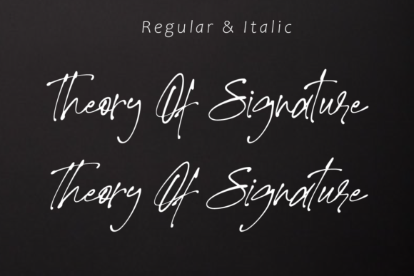Theory of Signature Script Font for Elegant Marketing Visuals
